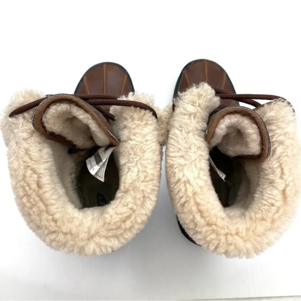 Ugg Butte II Boot Lace up Winter Snow Duck Boots Tan Brown Size 3 S/N 1098890K